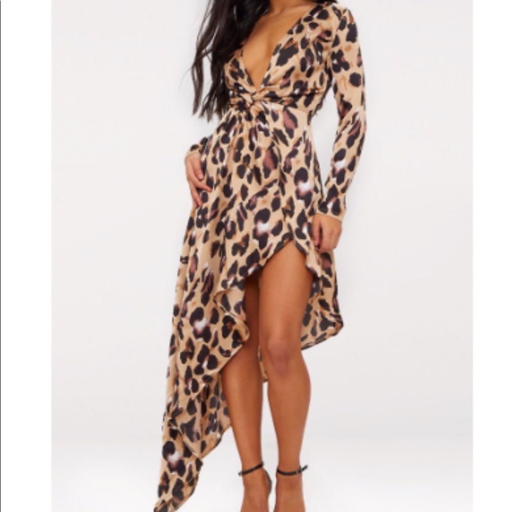NWT Asymmetrical Leopard Print Dress